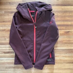 Kerrits Brown Fleece Jacket with Red Trim